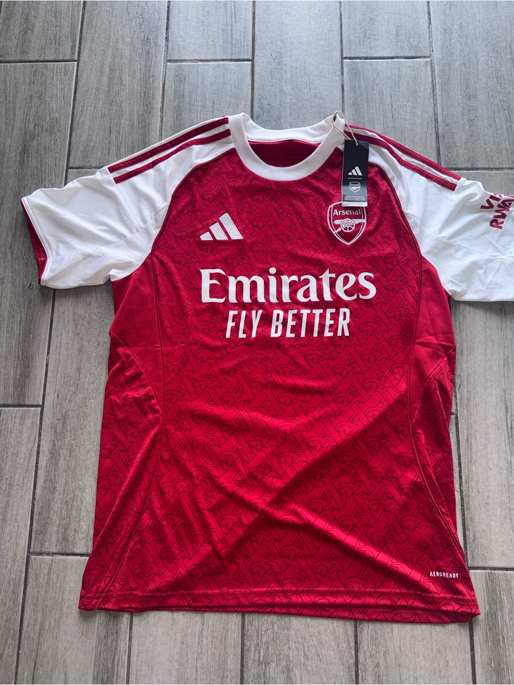 adidas Arsenal Kids Short-Sleeve Jersey in Red and White